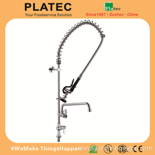 2016 Chrome Commercial Style Pot Filler Kitchen Faucet with Pre Rinse Spray